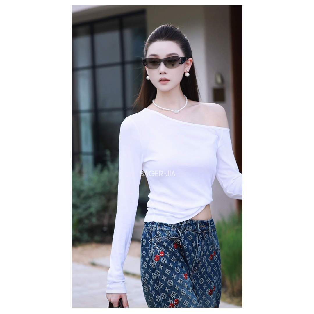 31-【香肩~T】宝儿家含幂BL114425307秋冬新款洋气舒适贴身长袖上衣