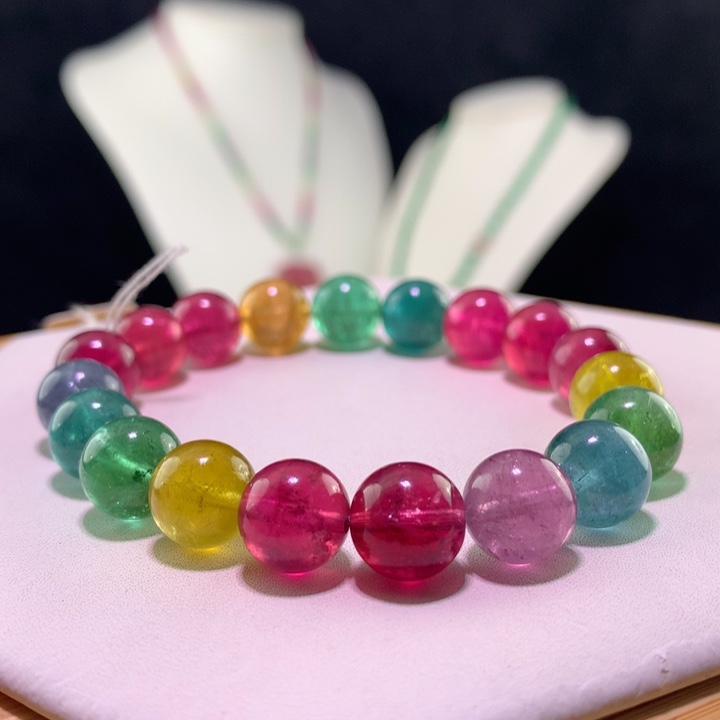 双色碧玺手链未镶嵌