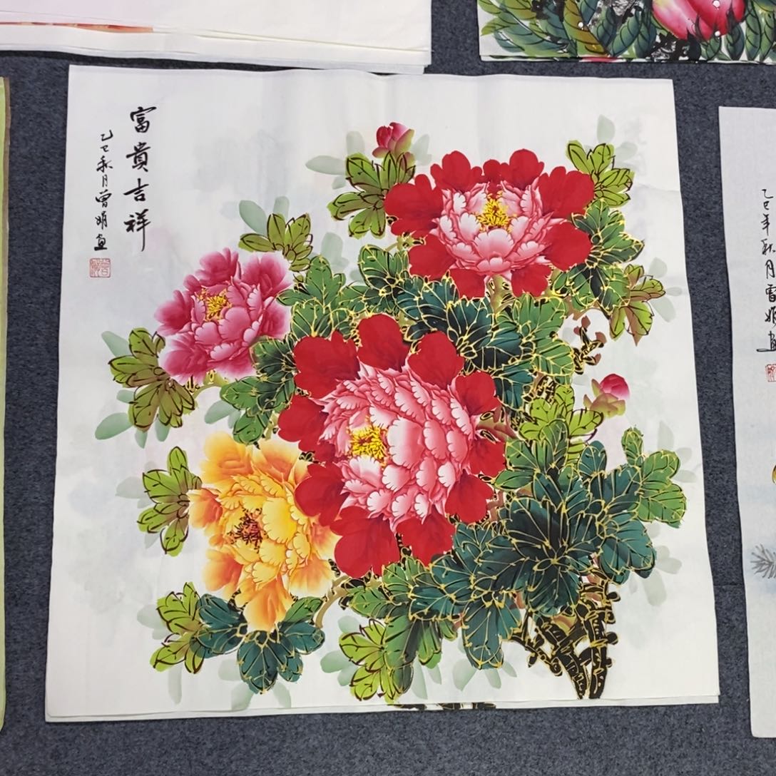 国画尺寸68✖️68精品手绘斗方
