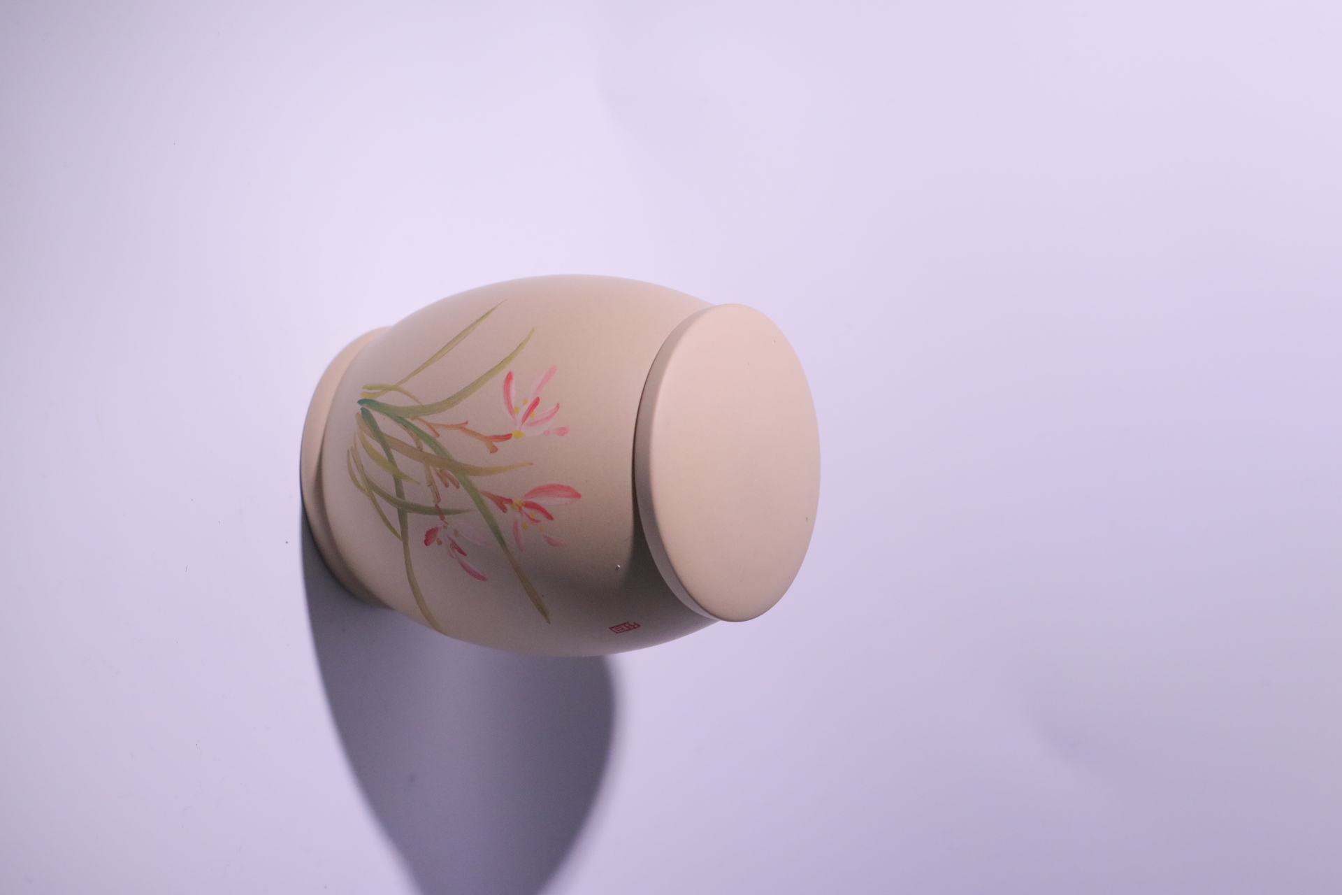 建水紫陶 醒茶仓（小号） 实用器 纯手工白泥手绘 始雷老师精选