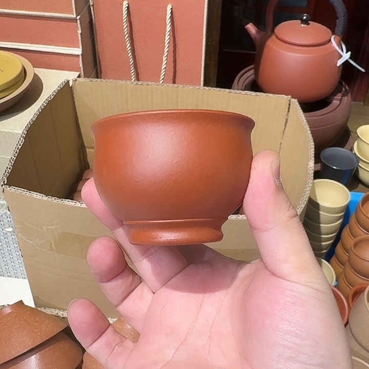 紫砂茶壶杯子朱泥