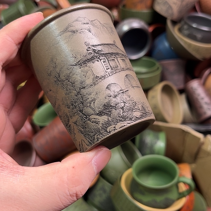 紫砂茶杯全手工紫砂主人杯