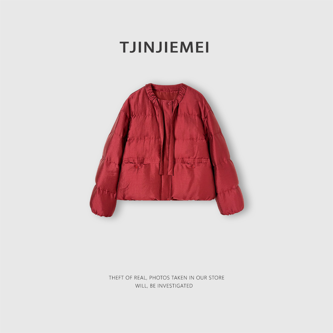 T井姐妹【相思】设计感真丝精致气质温柔鹅绒服YRF2412-ZT187