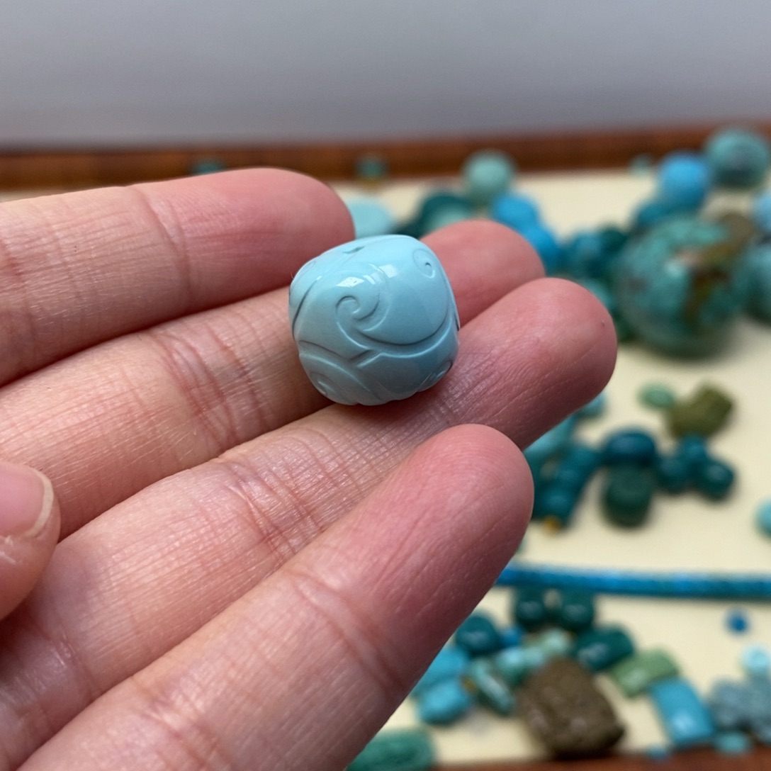 绿松石珠宝半成品未镶嵌用****3