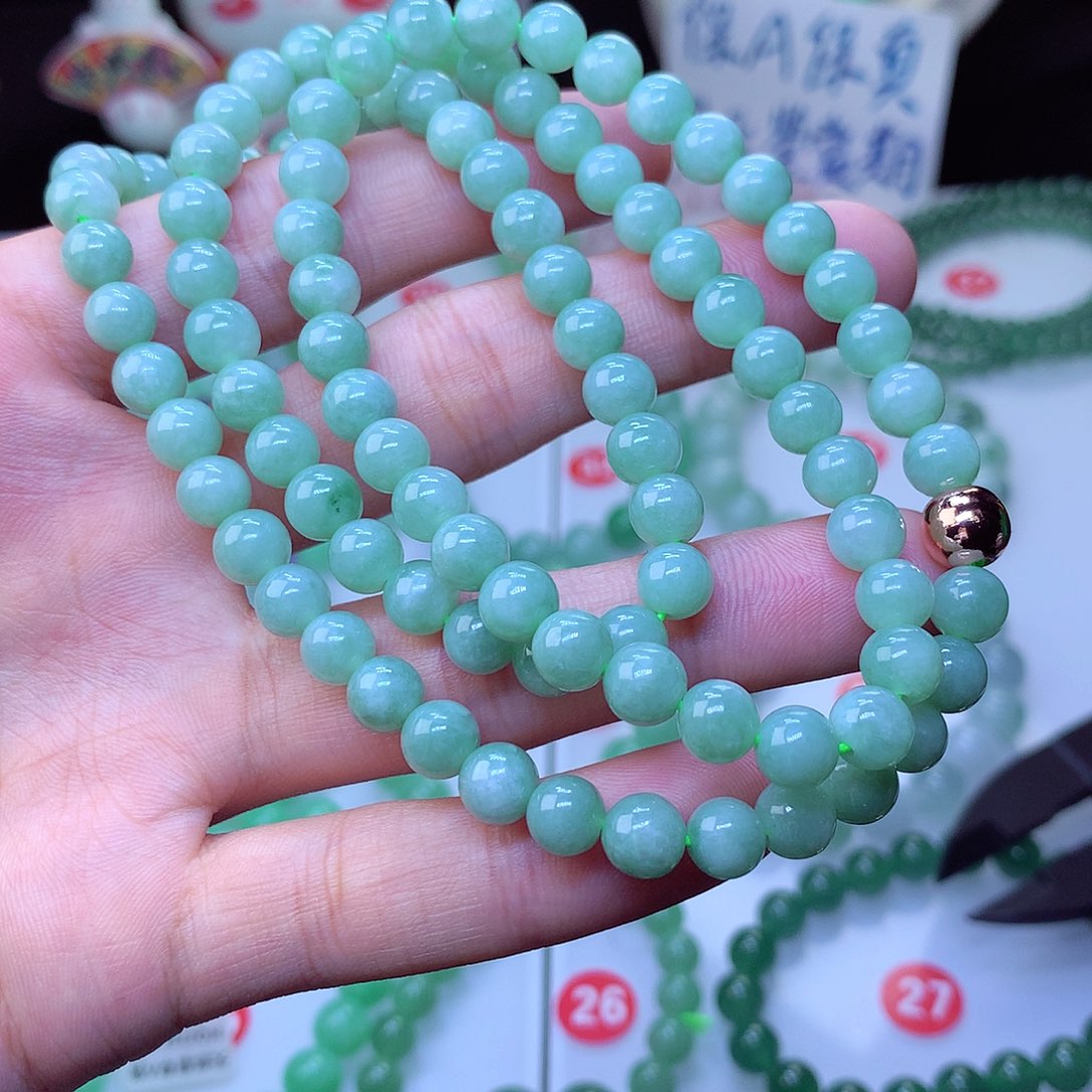 翡翠毛衣链未镶嵌