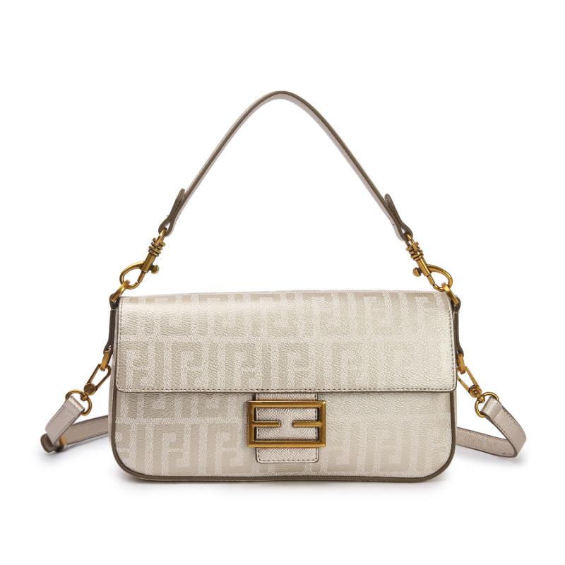 【依琳定制】女士潮流时尚经典气质手拎单肩包SKL-7686-香棕色