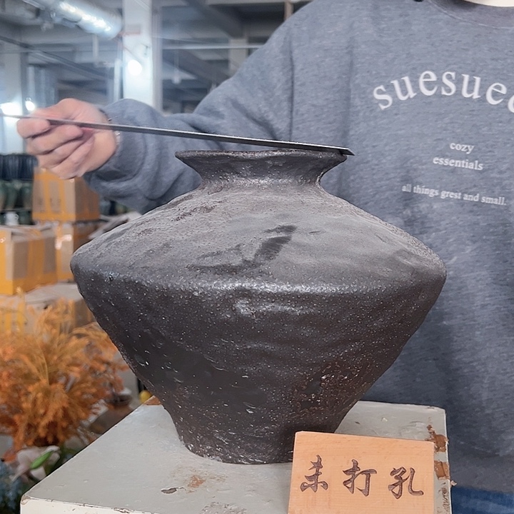 陶摆件景德镇陶瓷花瓶工厂高27