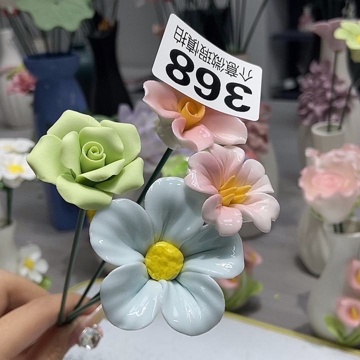 陶瓷纯手工捏花设计
