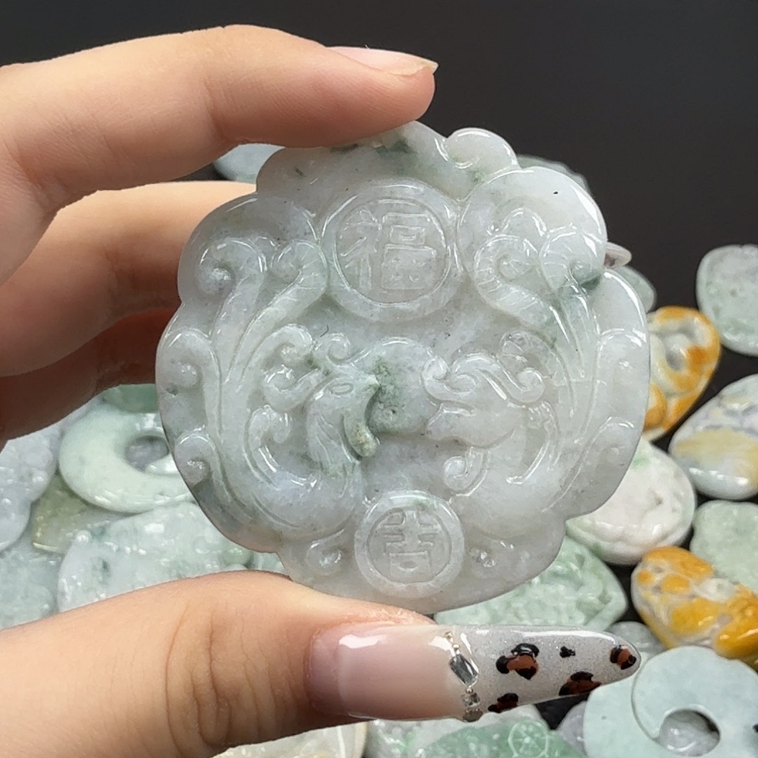 翡翠未镶嵌耳饰翡翠