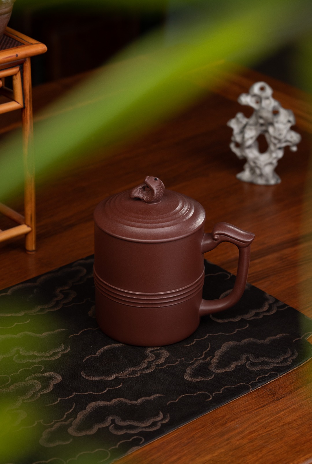 鱼龙紫砂杯原矿紫泥