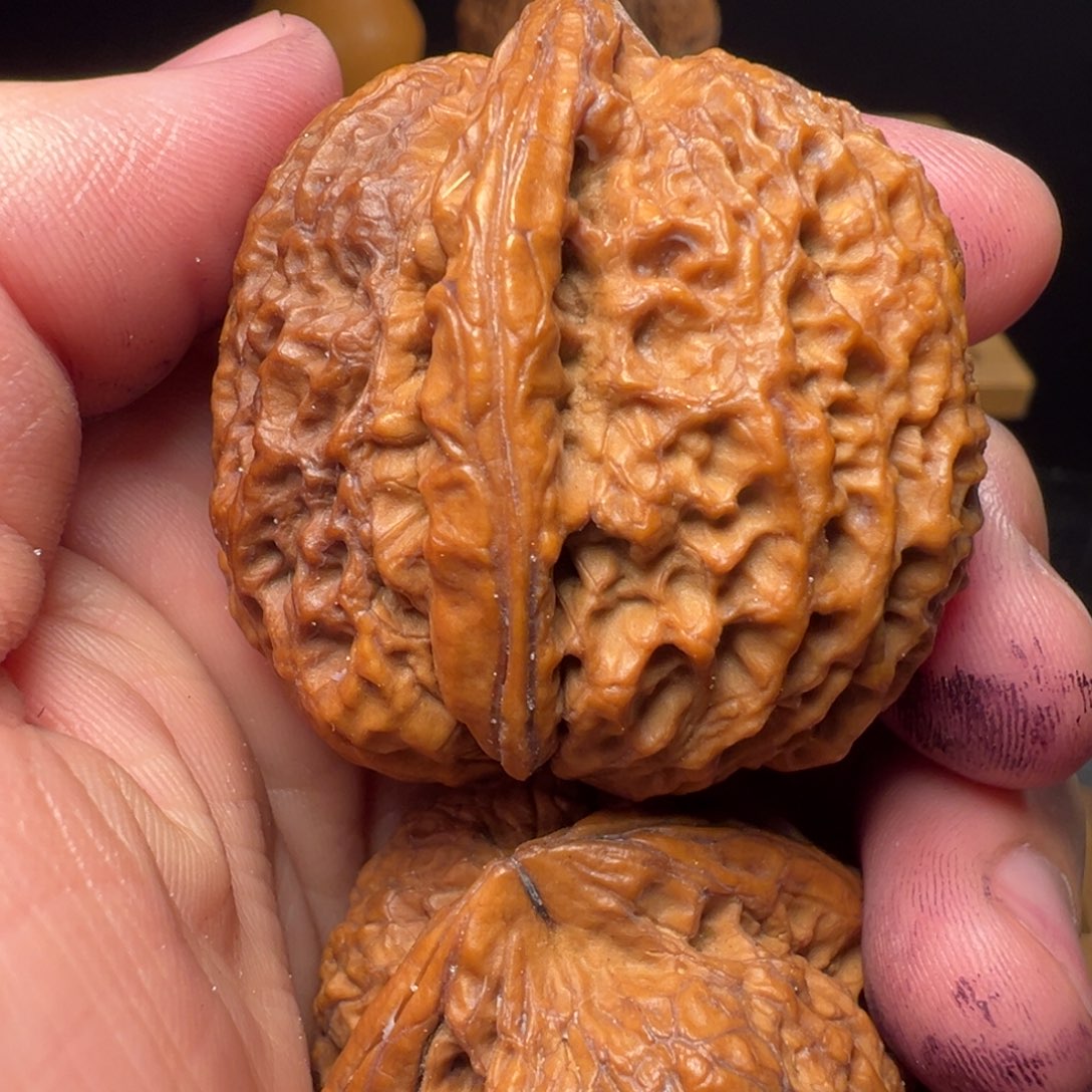 吊坠文玩核桃蚂蚁纹铁狮子45mm