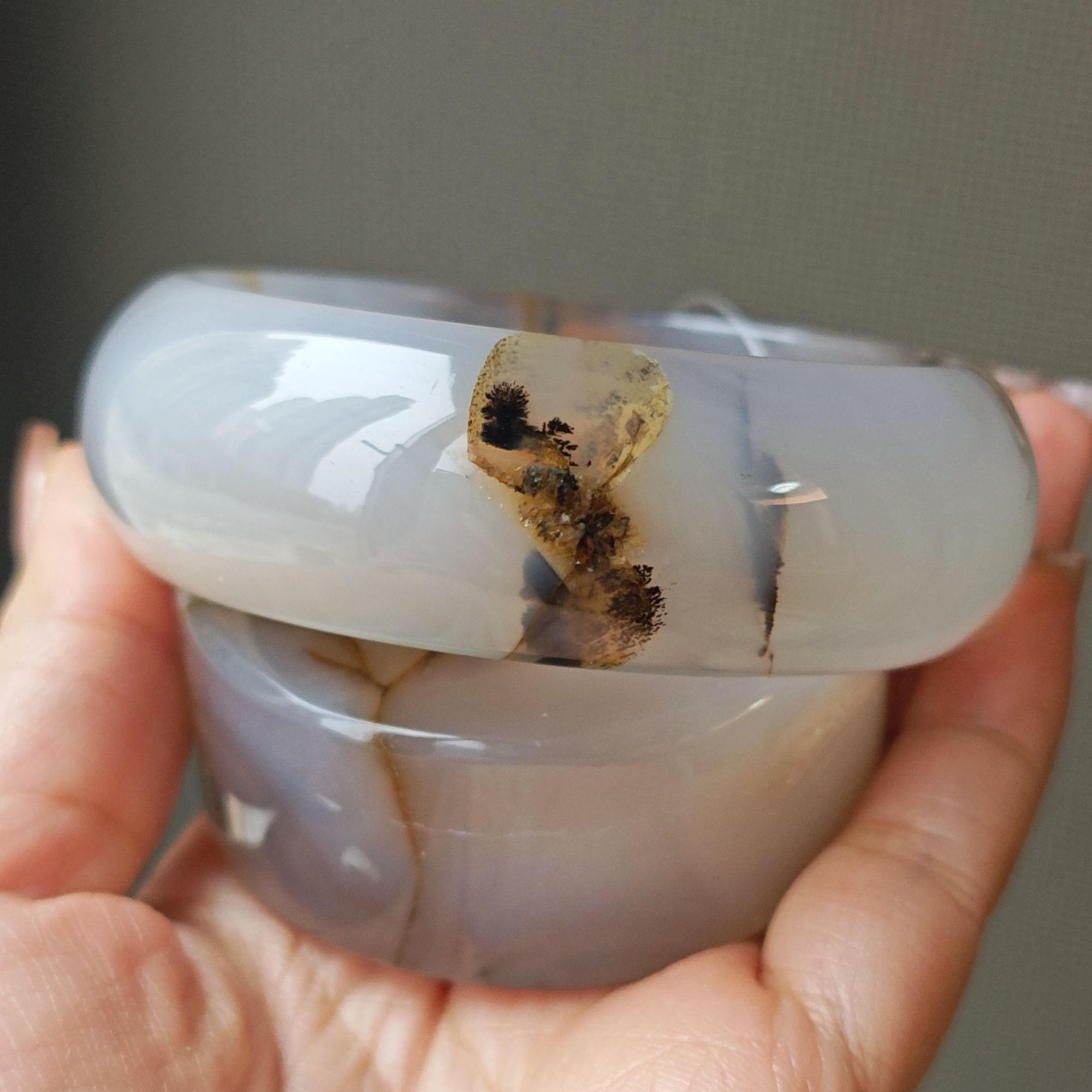 60-61圈口【联系客服有优惠】天然樱花玛瑙天然玉石水晶手镯手串 mj