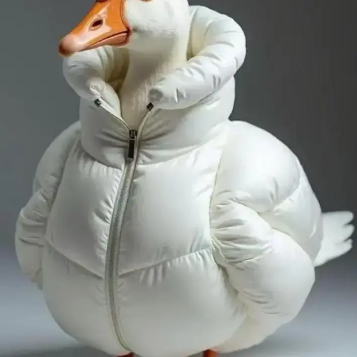 【239-388】品牌拆标纯羽绒男女整款网红时尚连帽宽松中长款加厚