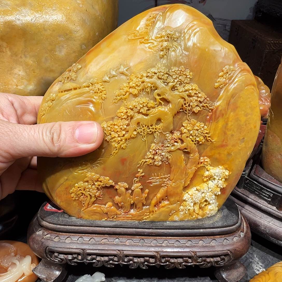 寿山石鷄**选寿山石摆件