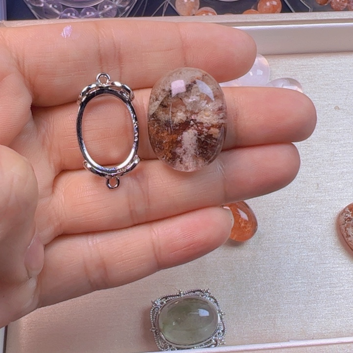 水晶手链银S800镀金镶嵌要****羊