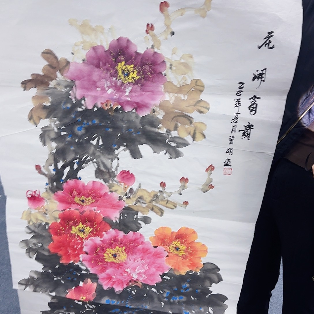 国画作品小姐姐放漏中