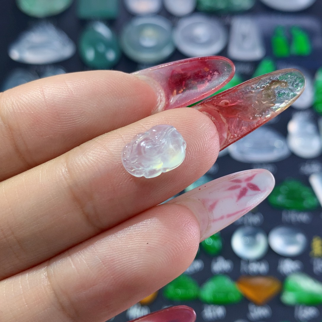 翡翠颈饰未镶嵌纯天然缅甸翡翠A货