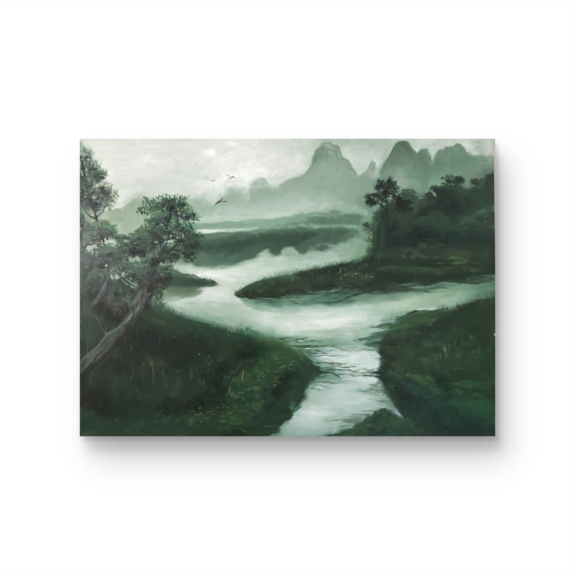 【密林薄雾】“90*120” No.1152纯手绘挂画