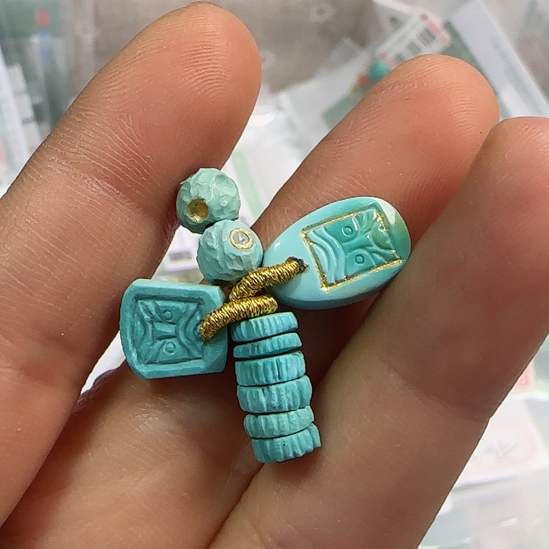 绿松石珠宝半成品未镶嵌