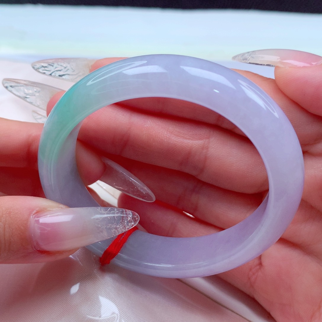 翡翠手镯未镶嵌天然缅甸翡翠A货手镯 贵妃 81号