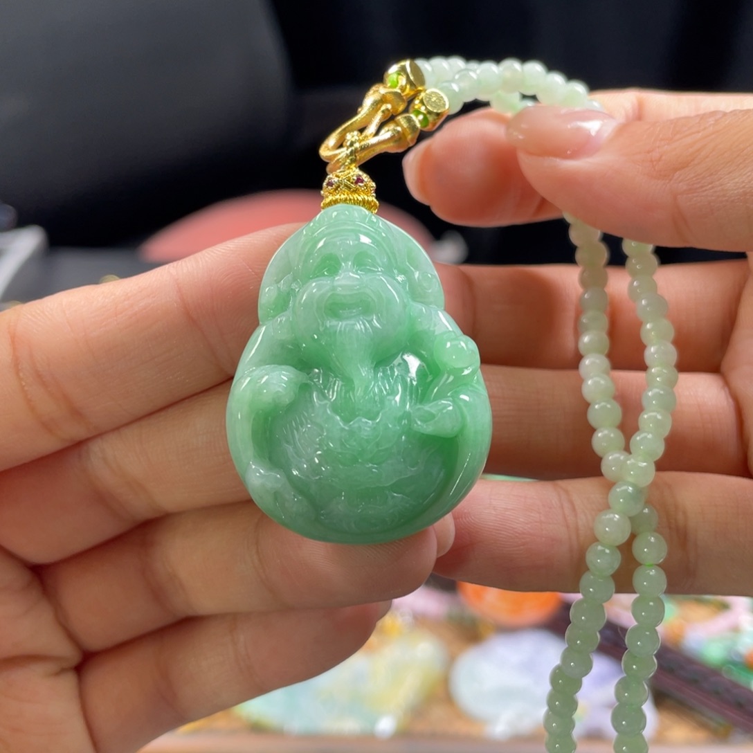 翡翠未镶嵌颈饰代编织