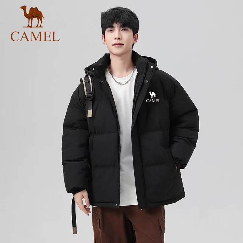骆驼羽绒服男冬季加厚防寒保暖棉衣宽松休闲连帽面包服棉袄