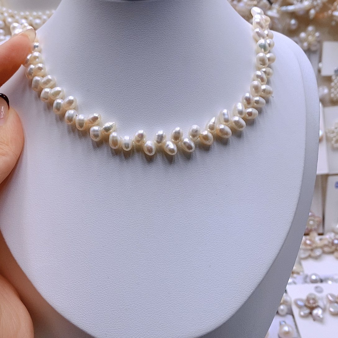 盘***员耳饰淡水珍珠银S925镶嵌