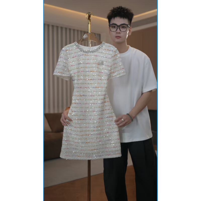 【古蔓诗福利款】2063夏季新款气质收腰显瘦连衣裙