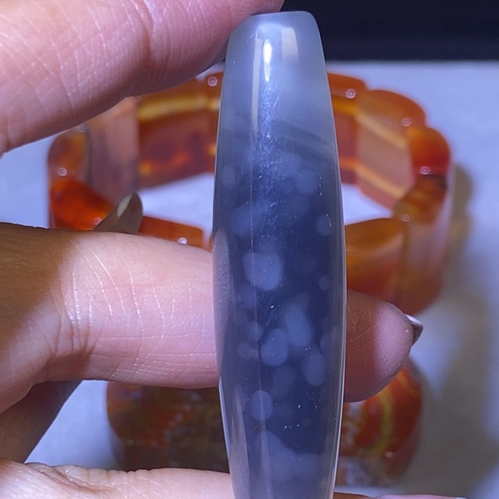 玛瑙/玉髓成品足银镀金镶嵌