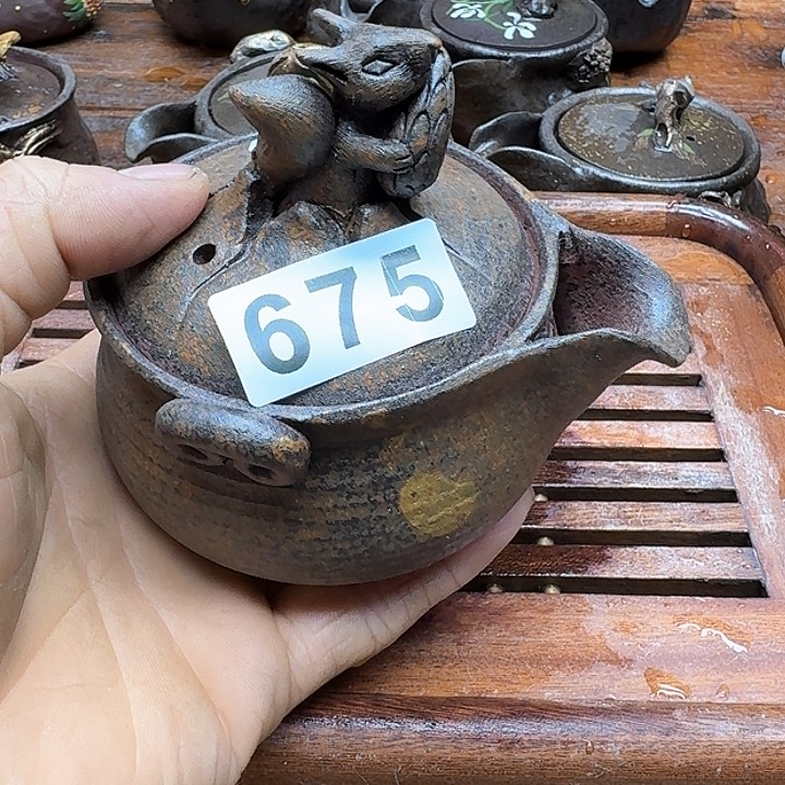 纯手工制作粗陶茶具