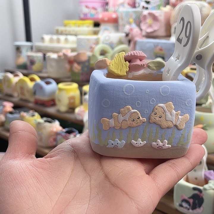 29…..手工手绘花盆