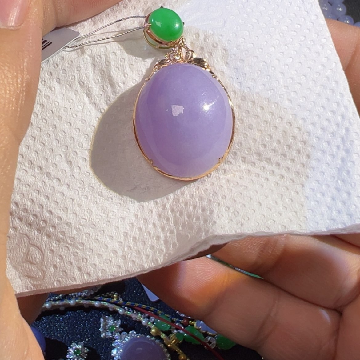 【闪购商品】翡翠颈饰18K金镶嵌缅甸翡翠