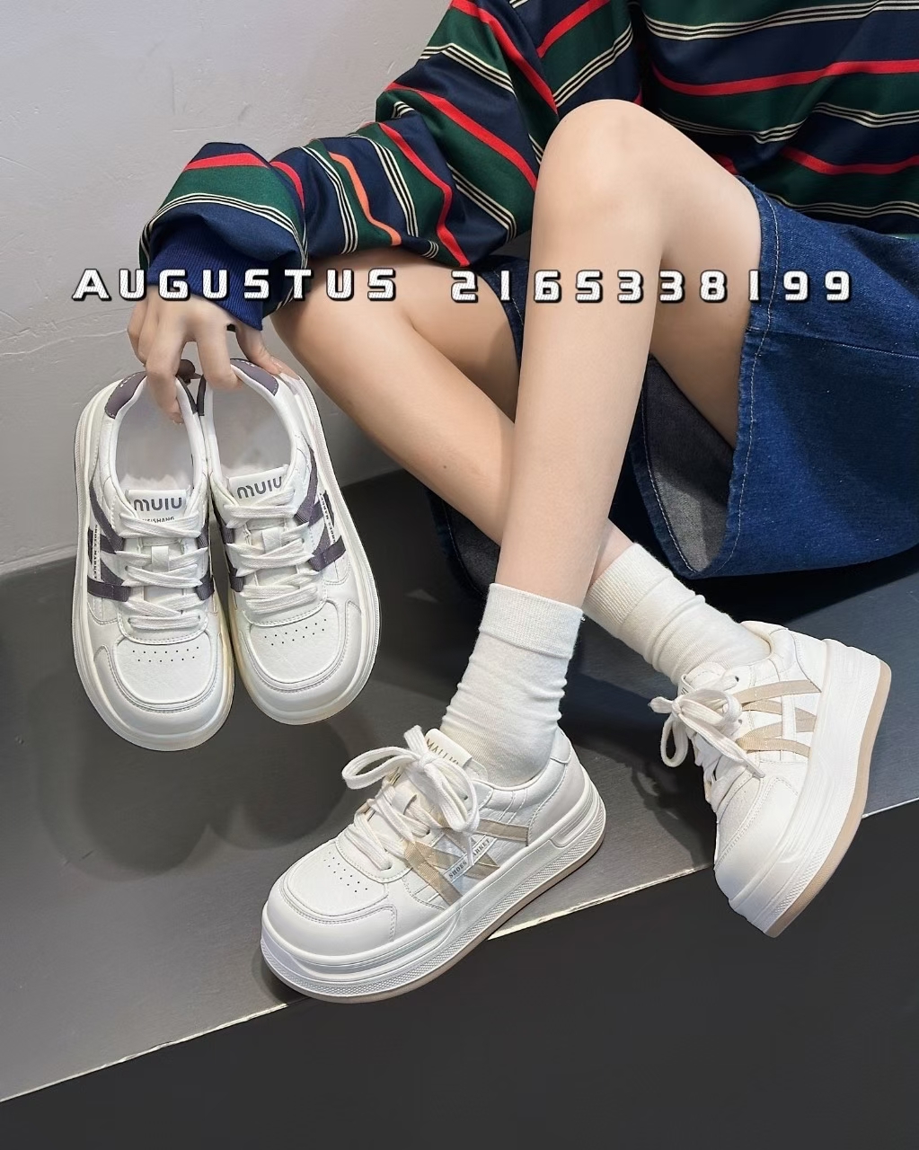板鞋秋季系带休闲小白鞋休闲网面板鞋时尚女鞋高智淡人风百搭厚底