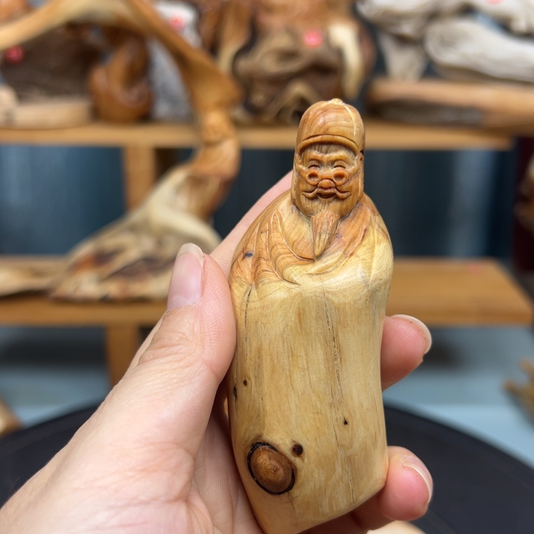 木崖柏木摆件手把件
