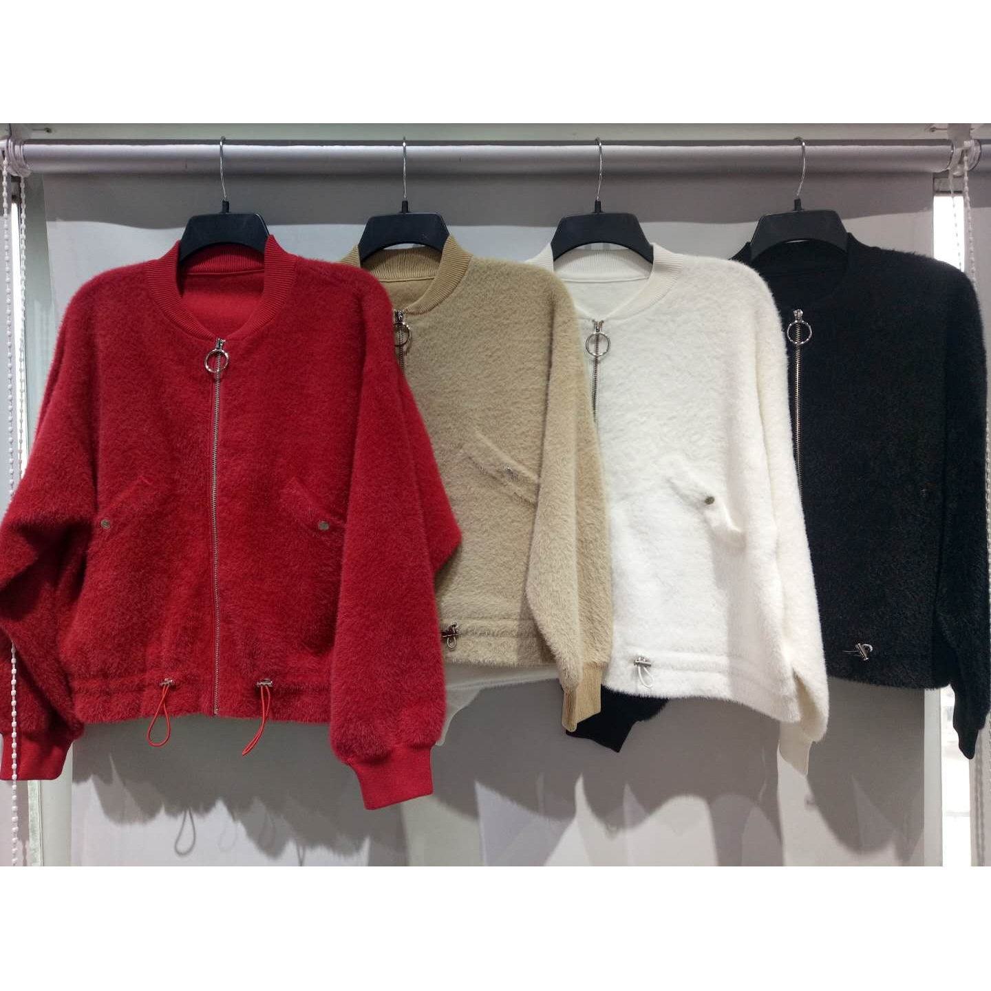 【南油玲姐】杏色长袖厚款毛外套17822