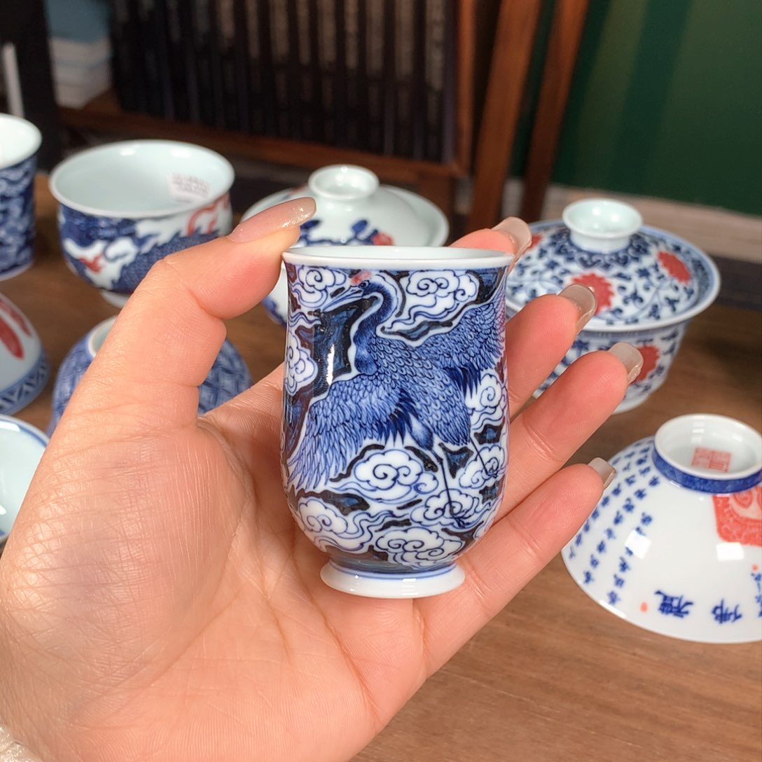 阳春白雪 青花釉里红