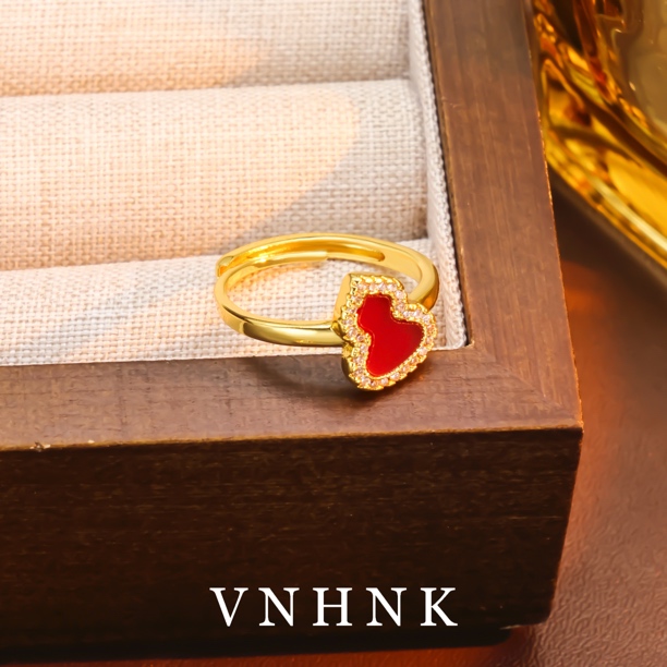 铜合金合成锆石戒指 美可儿   M627   金色时尚简约百搭戒指