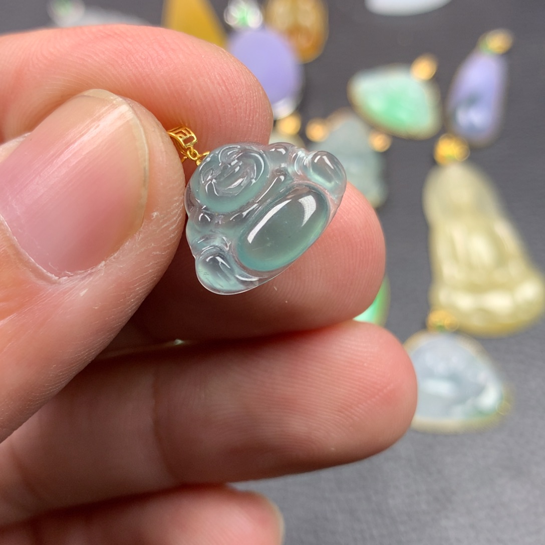 【闪购商品】颈饰18K金镶嵌翡翠翡翠