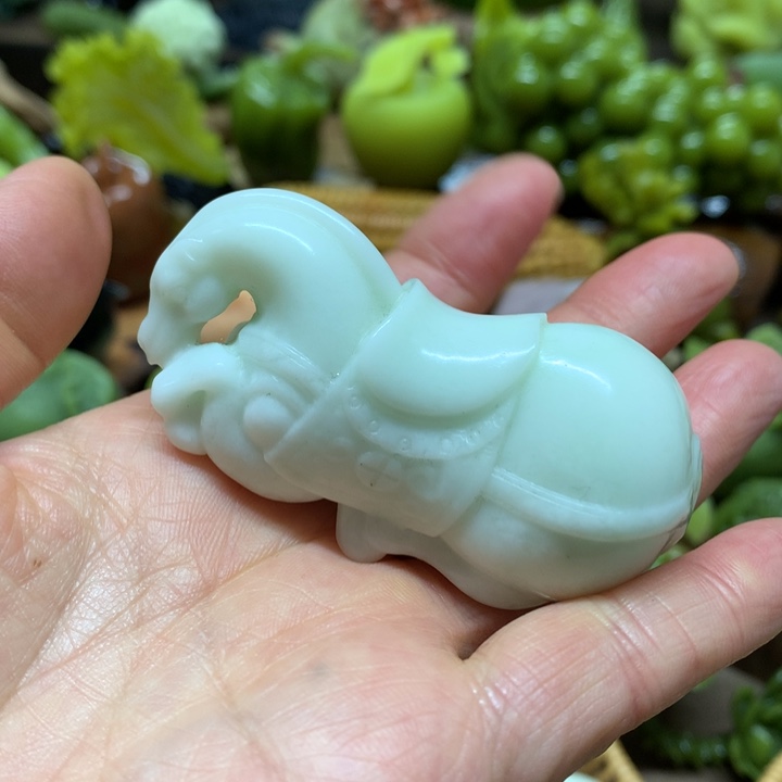 蛇纹石玉手把未镶嵌隆*迪