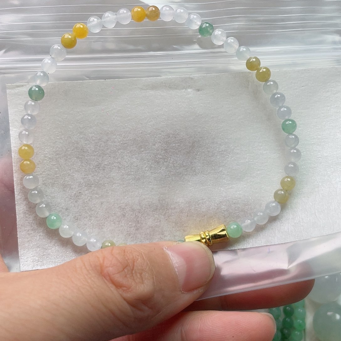 【闪购商品】定制翡翠未镶嵌定制翡翠手链