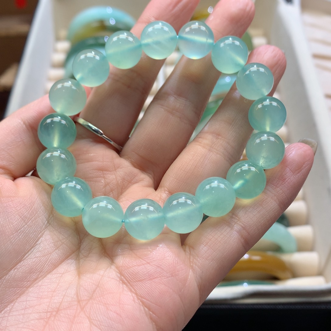 蛇纹石玉手链未镶嵌闲