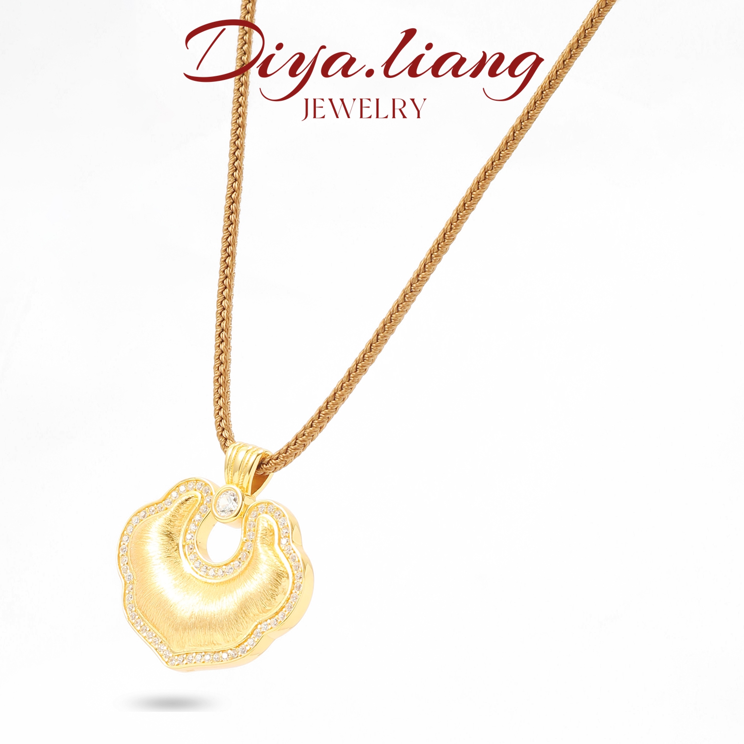 坠链均925银 梁雅帝新品【祥云平安锁】重工气质百搭纯银项链