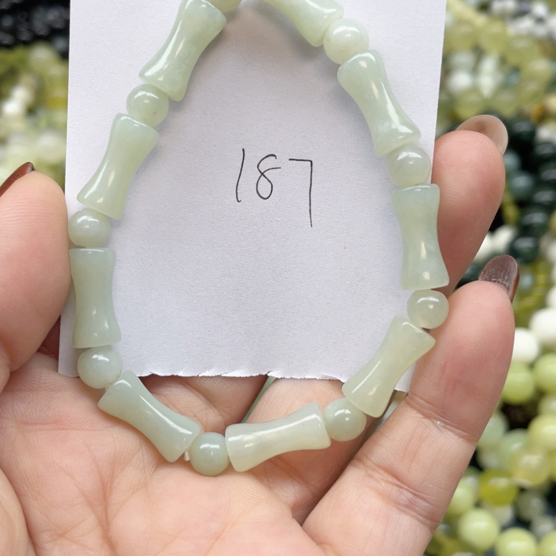 未镶嵌蛇纹石玉手链