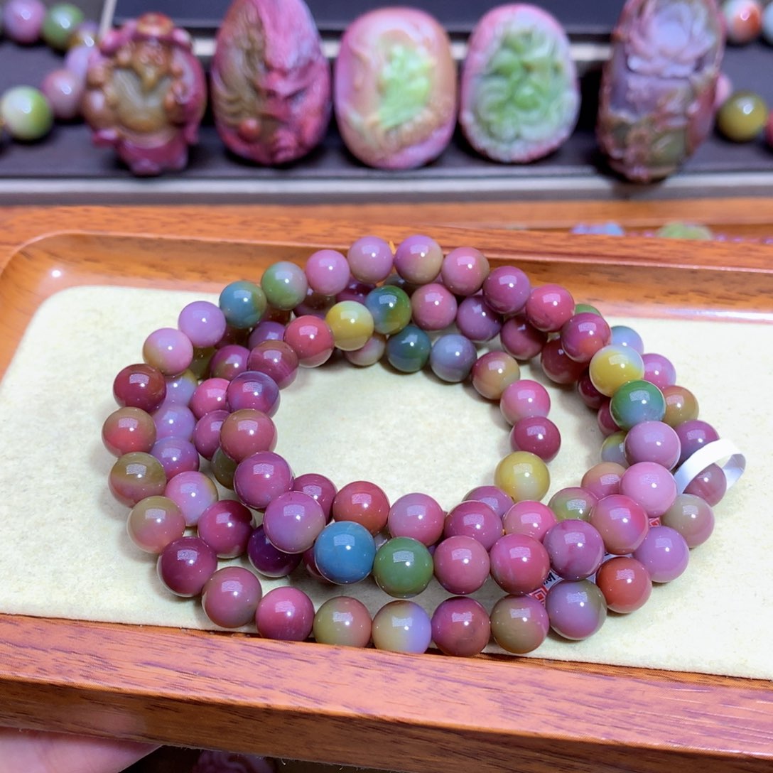 玛瑙手链未镶嵌楷***C盐源