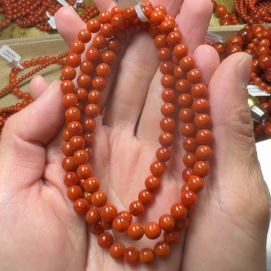 南红玛瑙手链未镶嵌项链多圈原矿6➕