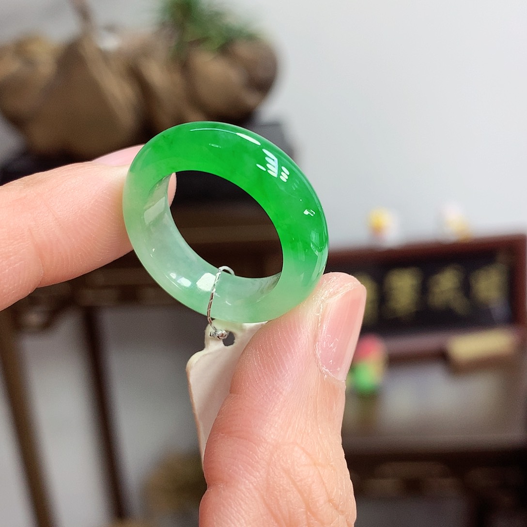 未镶嵌戒指翡翠14-15号