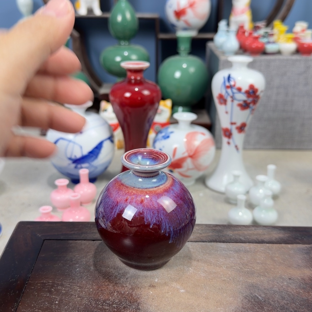 陶瓷手工小花器摆件