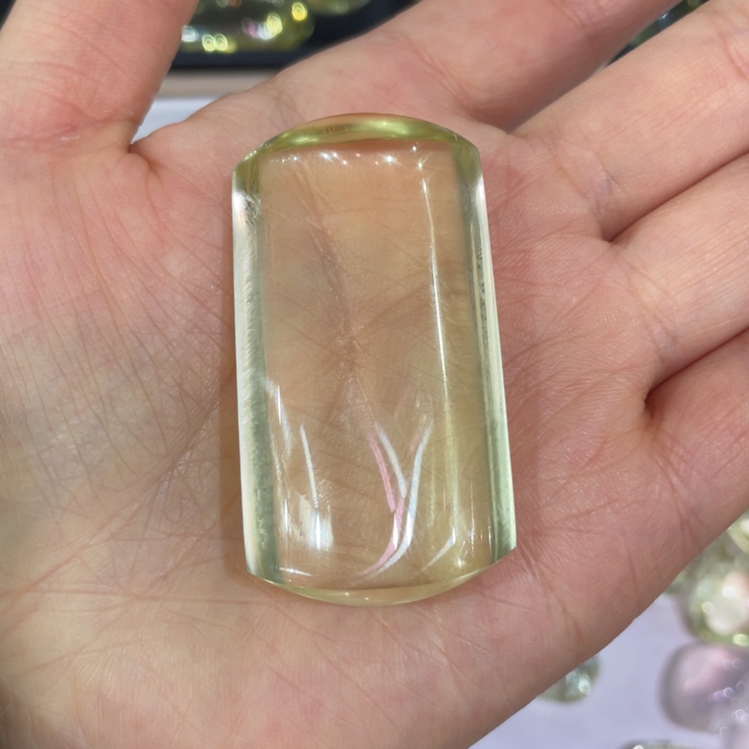 黄晶吊坠未镶嵌无事牌