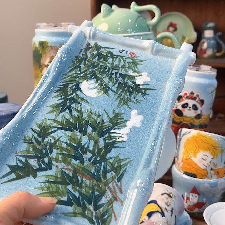 陶景德镇釉下手绘陶瓷 