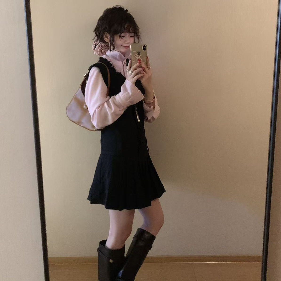 “ 一整套like香香系列 ”百褶设计感背心连衣裙